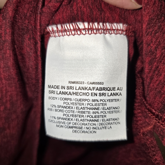 Nike Running Red Long Sleeve‎ Shirt XS Dri Fit Burgundy Men/Women - Picture 4 of 6